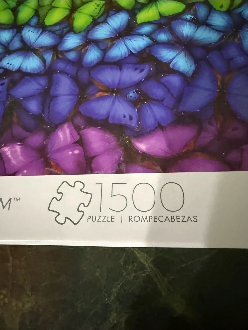 Vibrant Rainbow Butterfly Wall Art Print - Multicolor Puzzle